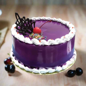 Black Currant Cake creamy berry cake with purple topping