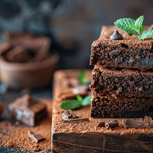 Brownie Pastry rich fudgy chocolate cake slice