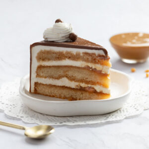 Butterscotch Pastry creamy cake slice with caramel crunch