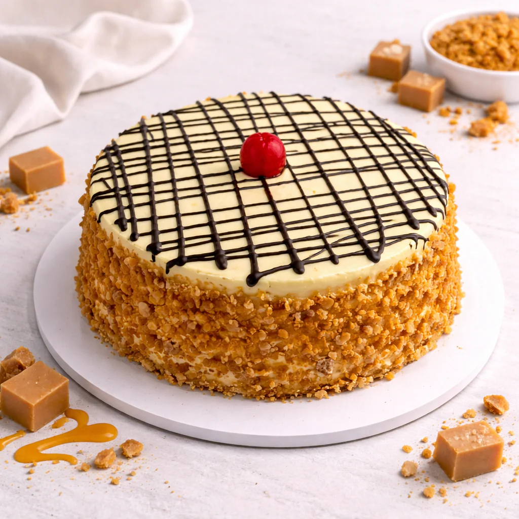 Butterscotch Cake creamy cake with caramel crunch