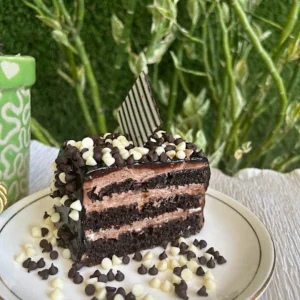 Choco Chip Pastry creamy cake slice with chocolate chips