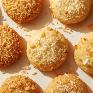 Sponge Coconut Cookies soft fluffy coconut biscuits