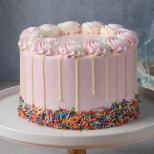 Strawberry Cake full cream cake with strawberry topping