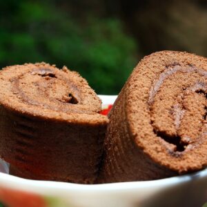 Swiss Roll soft sponge rolled cake with cream filling
